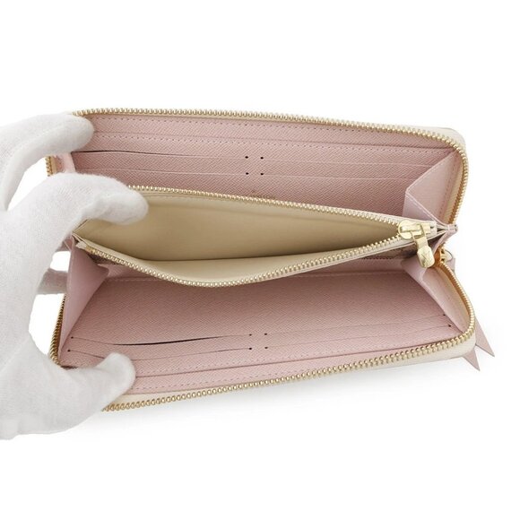 LOUIS VUITTON Portefeuille Clemence Damier Azur Rose Ballerine N61264 - Picture 2 of 10